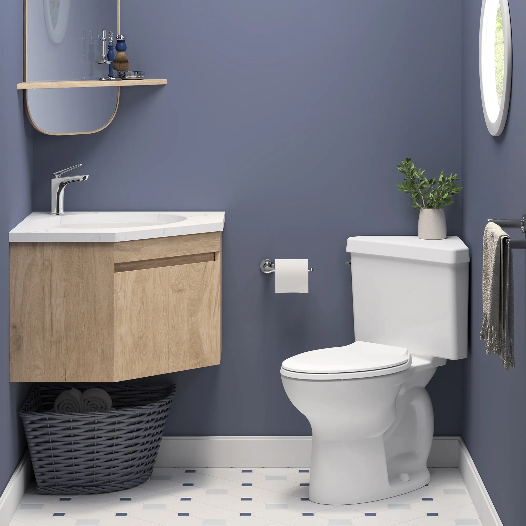 Triangle Cadet® PRO Two-Piece 1.28 gpf/4.8 Lpf Chair Height Elongated Toilet With Seat and Wax Ring - Image 26