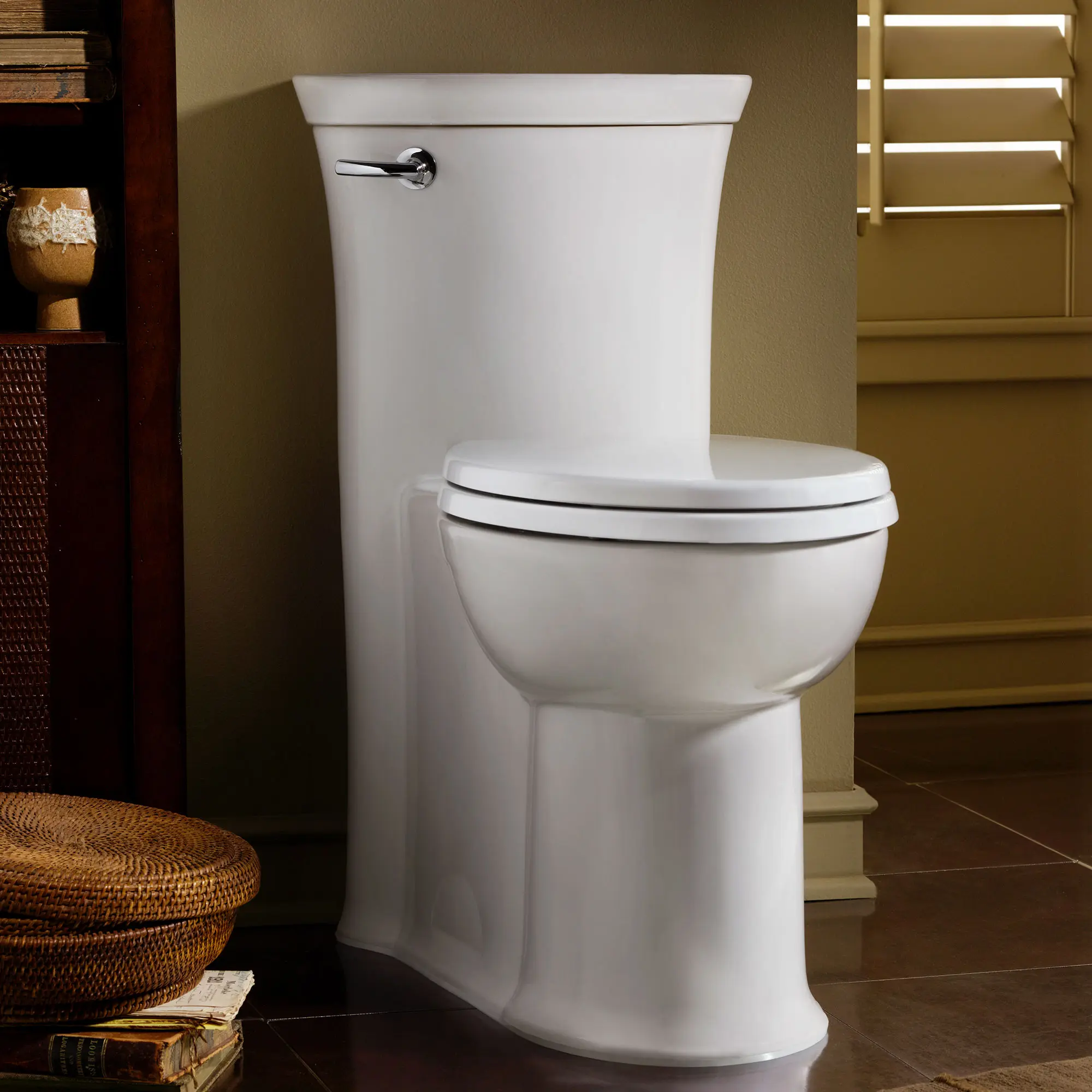 Tropic® One-Piece 1.28 gpf/4.8 Lpf Chair Height Elongated Toilet With Seat - Image 6