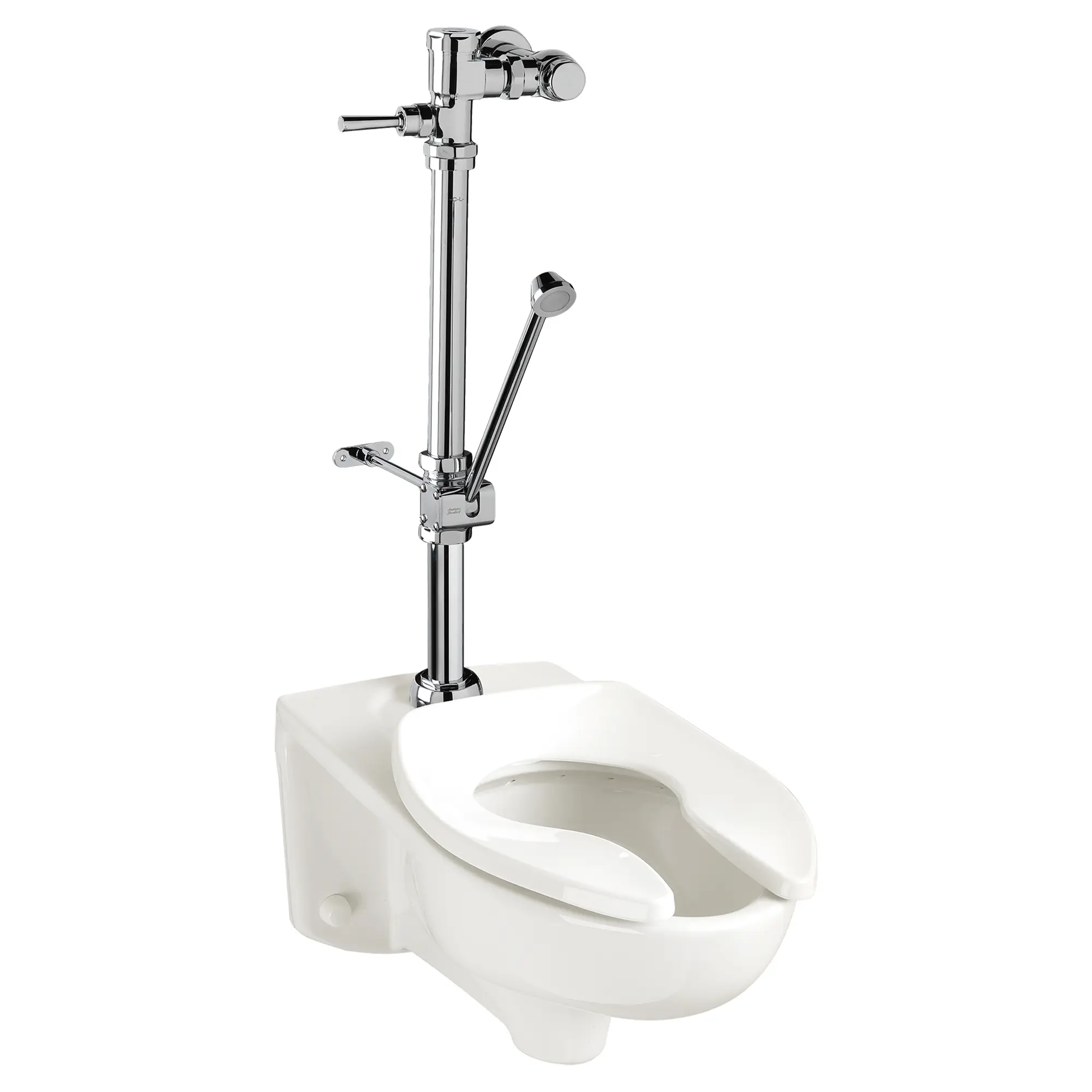 Ultima Manual Flush Valve With Bedpan Washer Assembly, Straight Tube, 1.28 gpf/4.8 Lpf