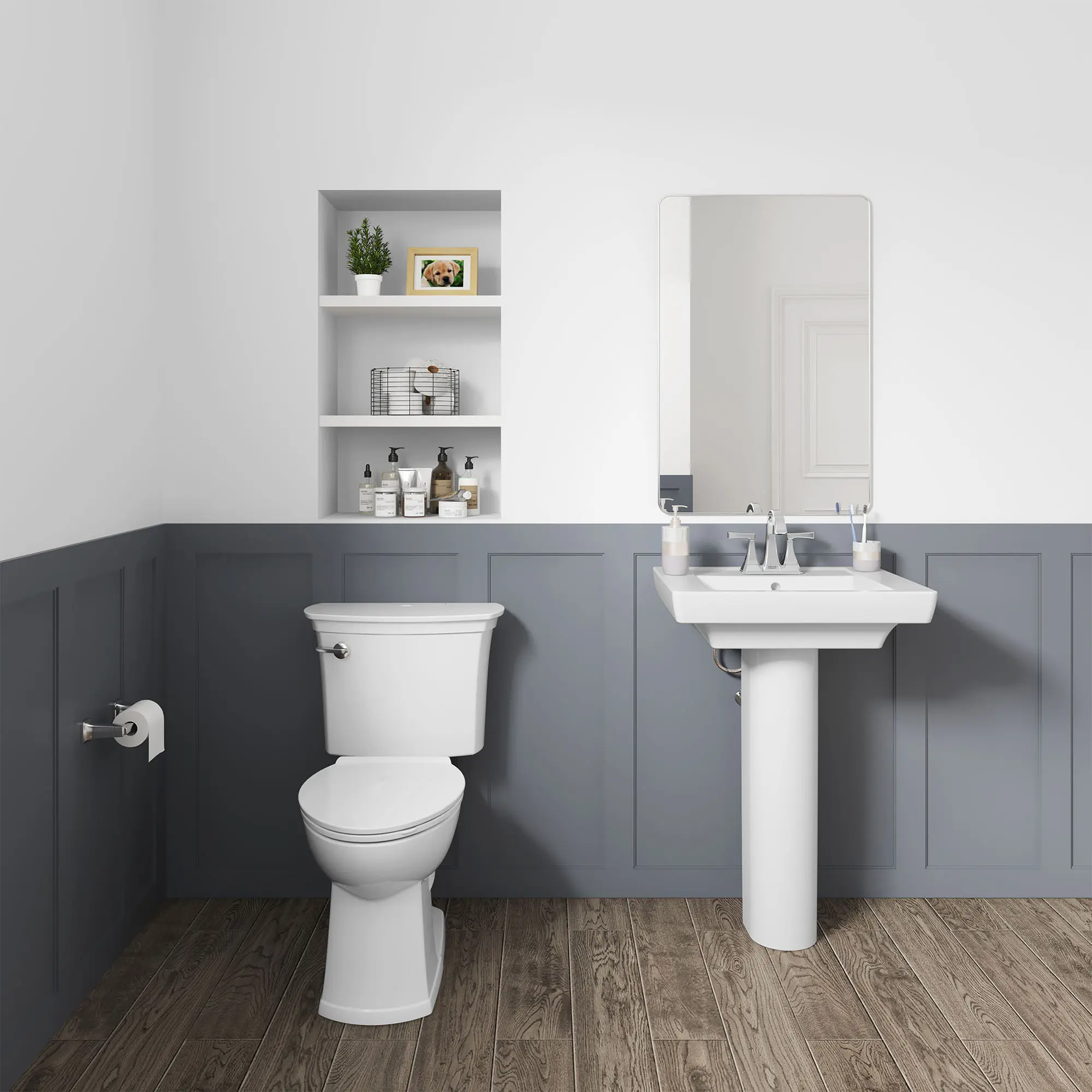 ActiClean® Two-Piece 1.28 gpf/4.8 Lpf Chair Height Elongated Toilet With Seat - Image 3