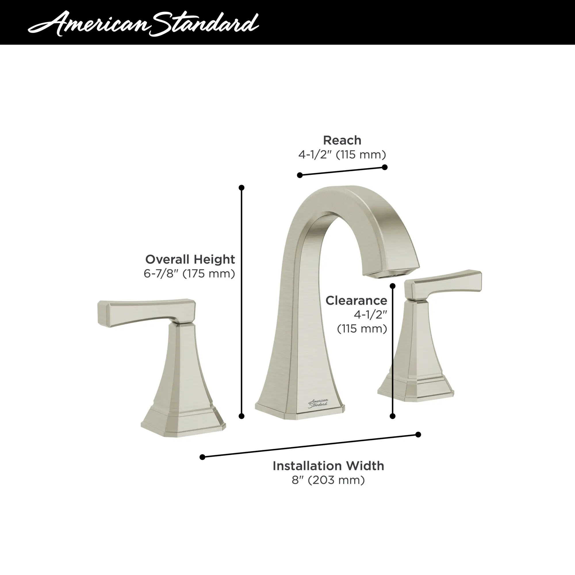 Westerly® 8-Inch Widespread 2-Handle Bathroom Faucet 1.2 gpm/4.5 L/min With Lever Handles - Image 41