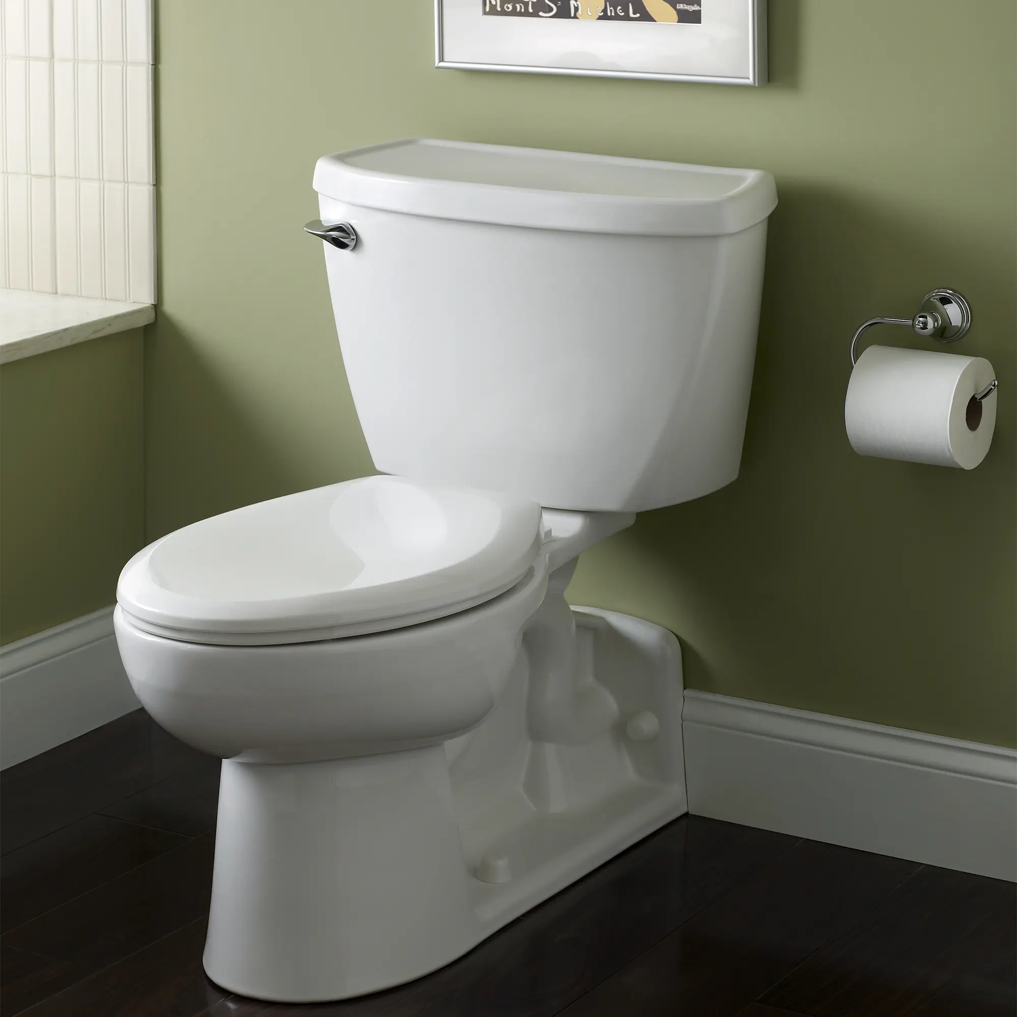 Yorkville® Two-Piece Pressure Assist 1.1 gpf/4.2 Lpf Chair Height Back Outlet Elongated EverClean® Toilet - Image 2