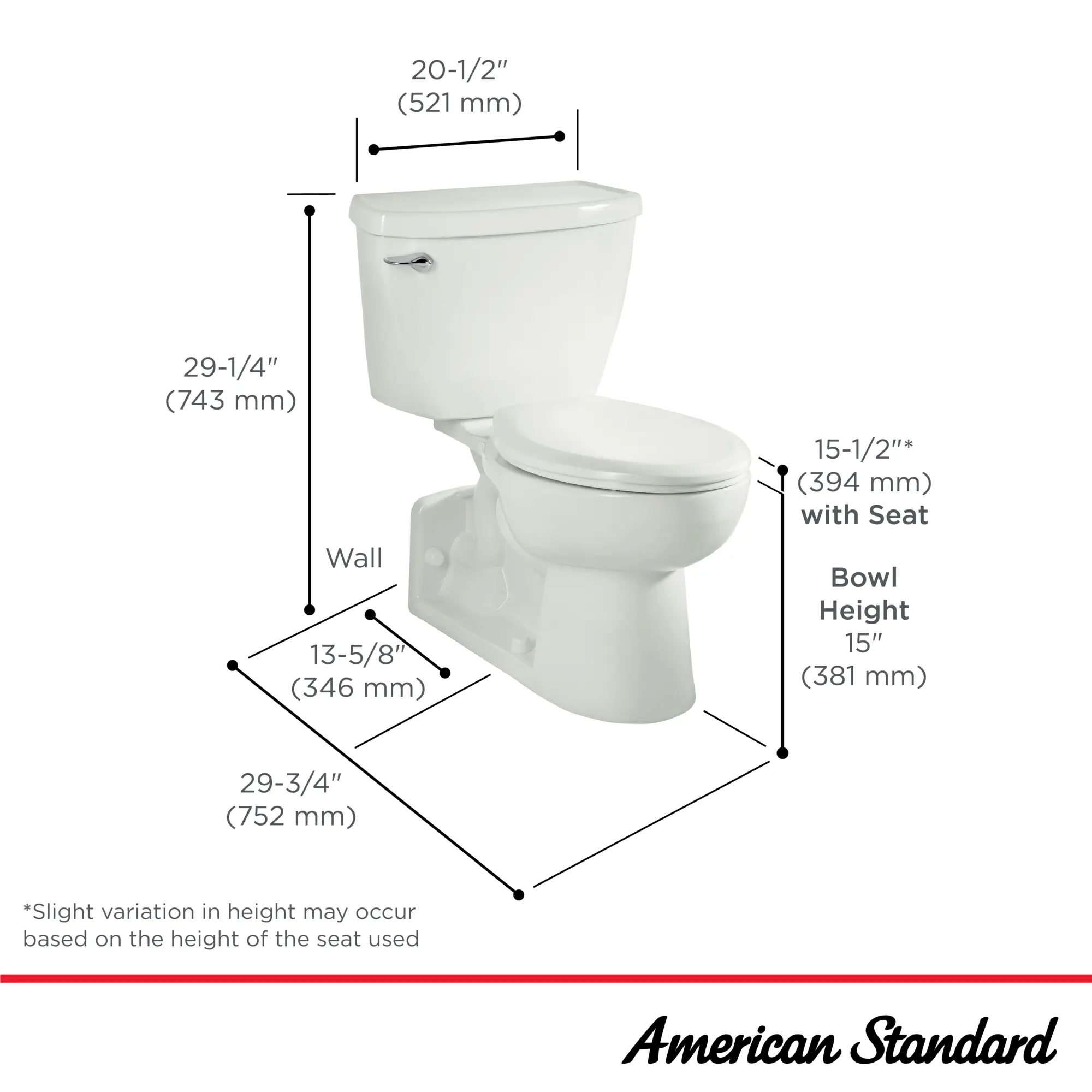 Yorkville® Two-Piece Pressure Assist 1.6 gpf/6.0 Lpf Back Outlet Elongated EverClean® Toilet - Image 10
